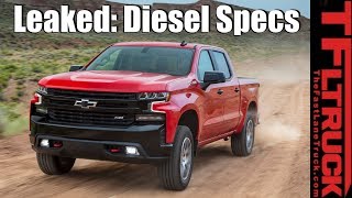 Breaking News: 2019 Chevy Silverado \& GMC Sierra 3.0L Duramax Diesel Power, MPG, \& Towing Specs