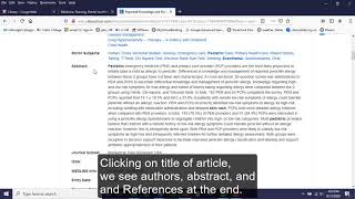 How to Find a Nursing Journal Article