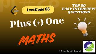 LeetCode 66 | Plus One | Math's | Java | DSA Explained | #dsa #codinginterview  #java #leetcode