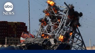 Final Section Of Baltimore's Key Bridge Brought Down In Controlled Explosion