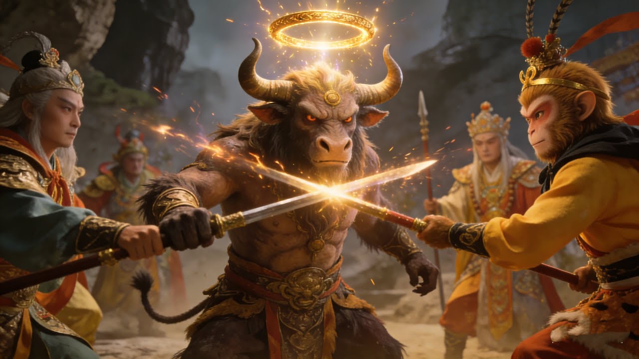 The demon's magical weapons were so powerful that even the heavenly soldiers couldn't defeat him.