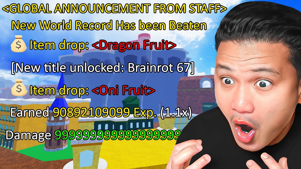 I Broke Blox Fruits 🌎 HARDEST WORLD RECORD 🌎