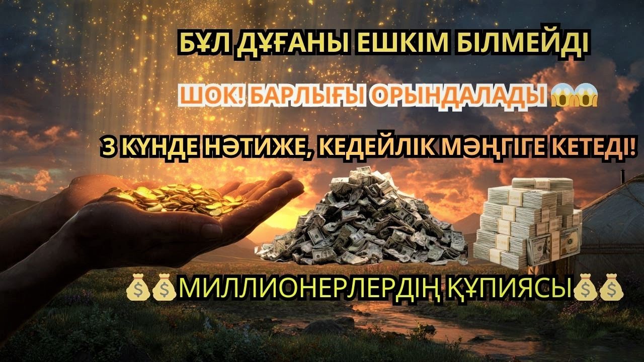 Бұны ешкім айтпайды! Кедейліктен мәңгіге құтылудың жалғыз жолы 😭😭😭