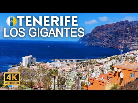 4K Walking Tour of Los Gigantes, Tenerife in March 2022