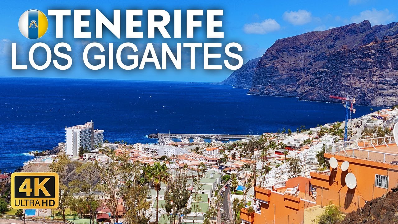 4K Walking Tour of Los Gigantes, Tenerife in March 2022