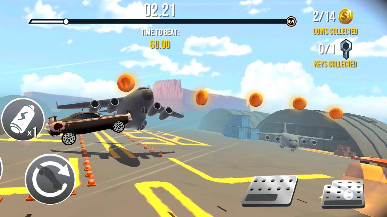 STUNT CAR EXTREME - CAR STUNT OVER THE AIRPLANE ✈️  DANGER STUNT EVER 😳  