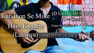Kandhon Se Milte Hain Kandhe | Lakshya | Guitar Chords Lesson+Cover, Strumming Pattern, Progressions