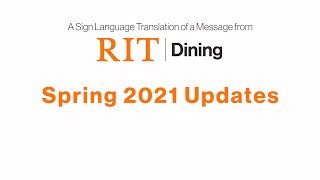RIT Spring Semester Meal Changes