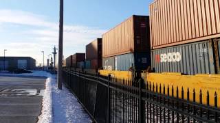 Bnsf stack train in 6 degree weather!