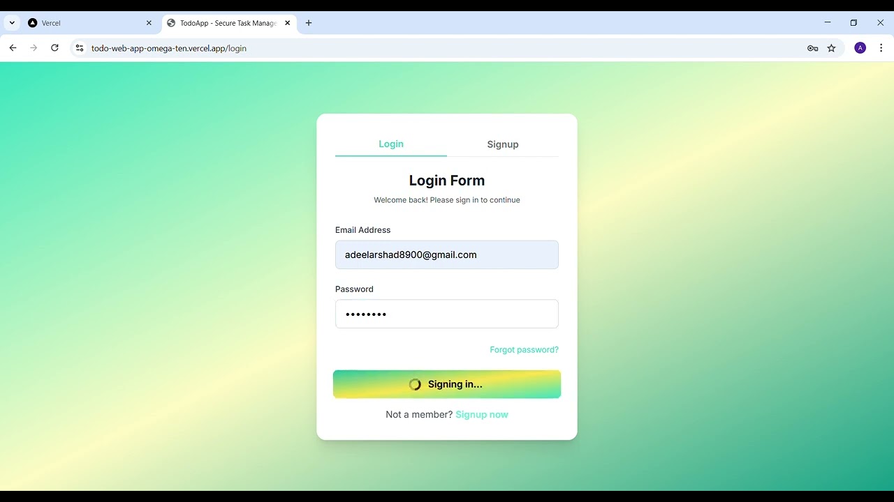 Todo Web Application | Complete Task Manager App | Project Showcase