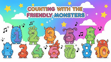 Counting with the Friendly Monsters | Fun Numbers Song for Kids | Animagic Studio
