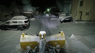 2021.11.27北海道の除雪動画2　車載カメラ　恐怖のマンホール Cat926M Multi Plow Clearing Snow