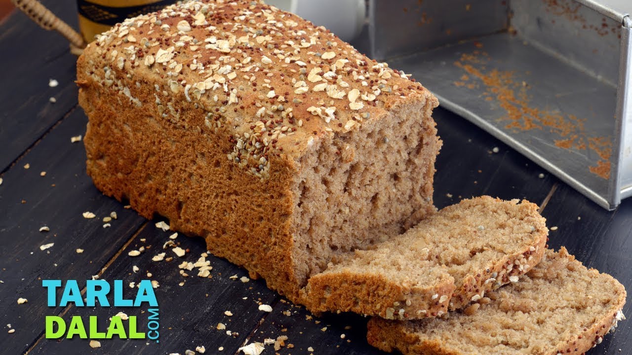 मल्टीग्रेन ब्रेड | Multigrain Bread by Tarla Dalal