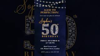 50th birthday party invitation template 🎂 50th birthday party invitation template 🎂