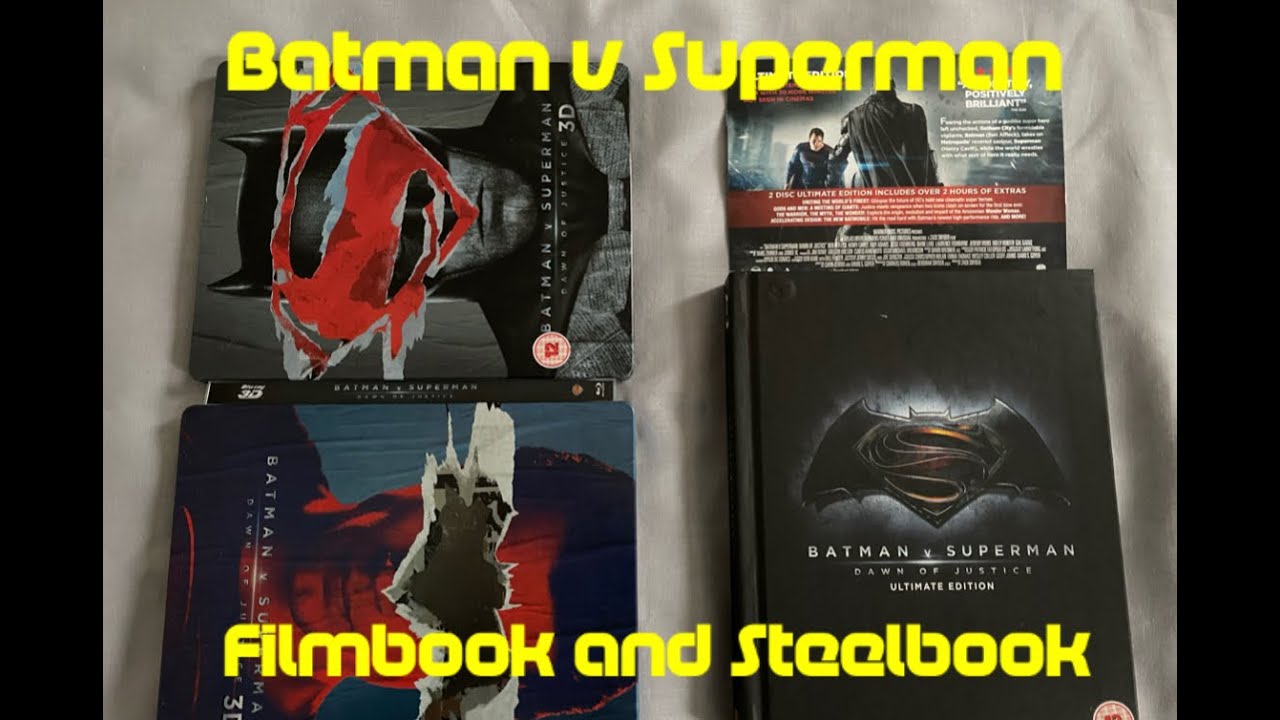 Batman v Superman: Dawn of Justice Ultimate Edition Unboxing (Filmbook and  Steelbook versions) - YouTube