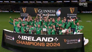 Peter O'Mahony lifts the Six Nations Championship!