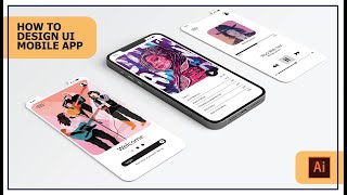 How To Design UI Mobile App Tutorial |  Adobe Illustrator | The design matters screenshot 2