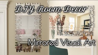 ✨DIY ROOM DECOR 🦋DIY MIRROR WALL ART ✨DIY HOME DECOR #diy #wallart #visualart ft Diflart