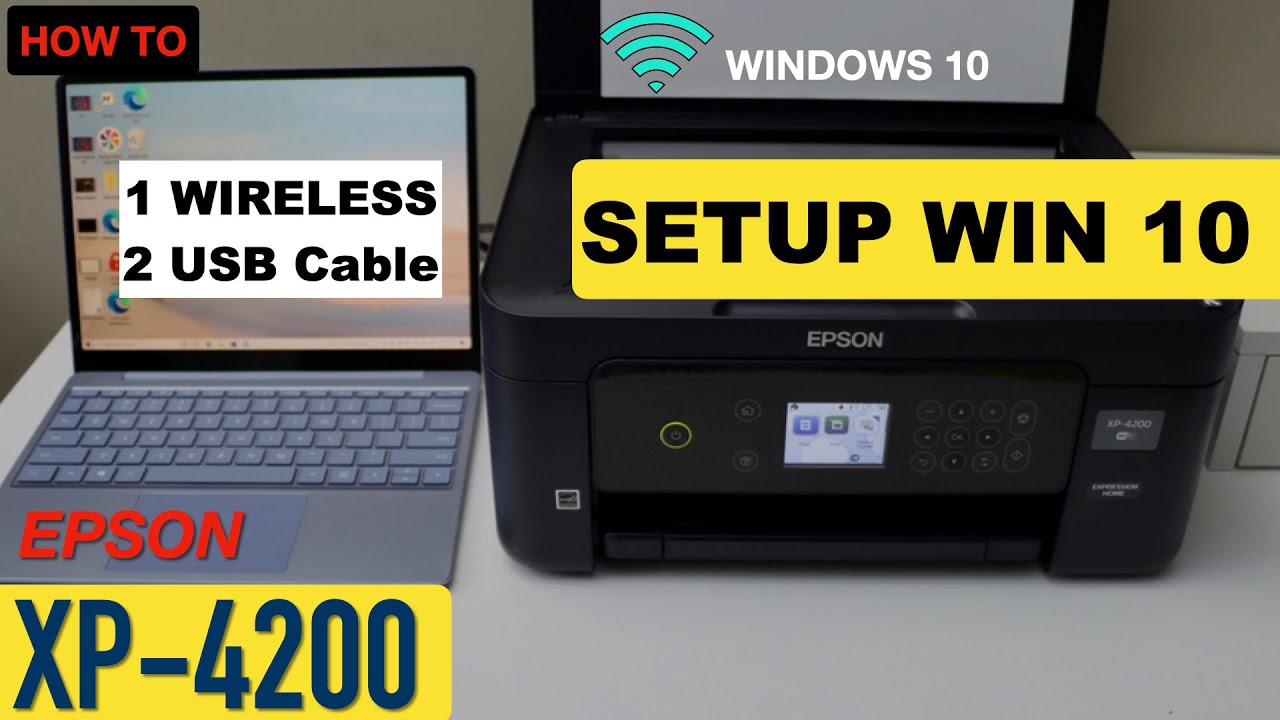 Epson XP 4200 Setup, Unboxing, Complete Setup, Install Ink, Wireless Setup,  Printing Review. 