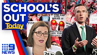 Im frustrated: Education minister condemns biggest teacher strike in 25 years | 9 News Australia