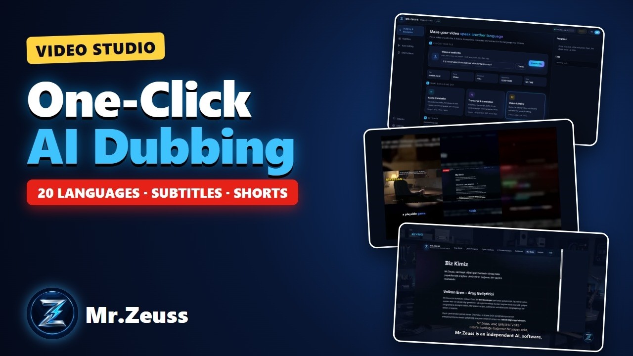AI Video Dubbing & Subtitles in One Click