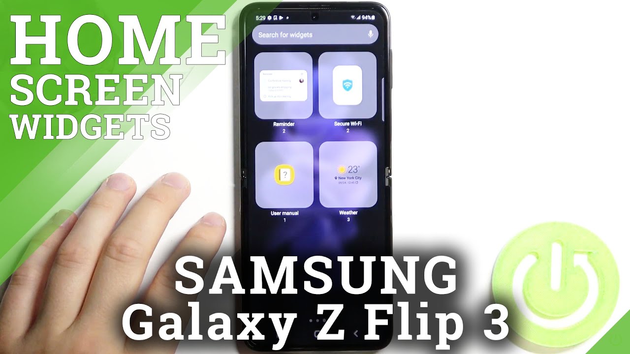 How to Add or Remove Widgets in SAMSUNG Galaxy Z Flip3 Manage Widgets
