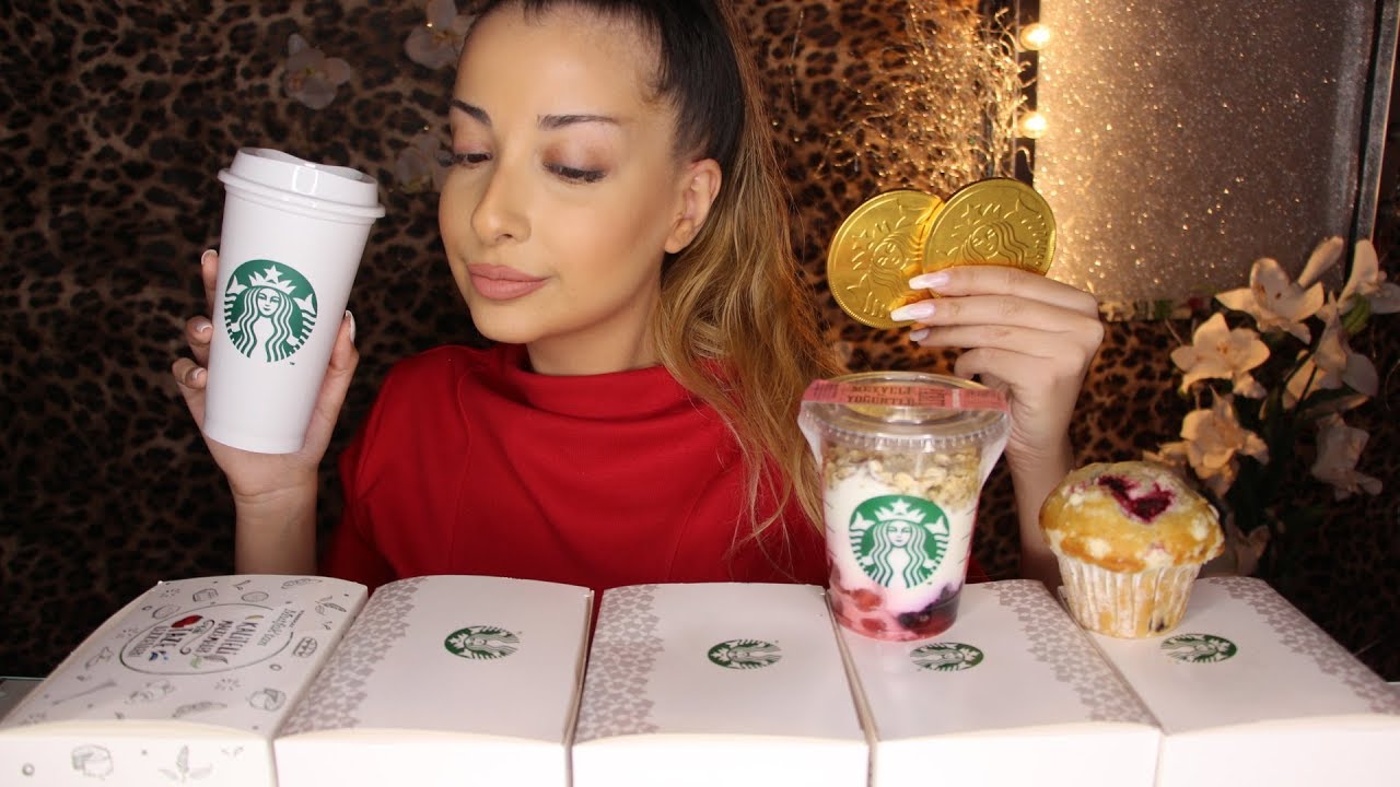 STARBUCKS TATLILARINI YEDİM!│TÜRKÇE ASMR │ASMR STARBUCKS DESSERTS (Eating Sounds)