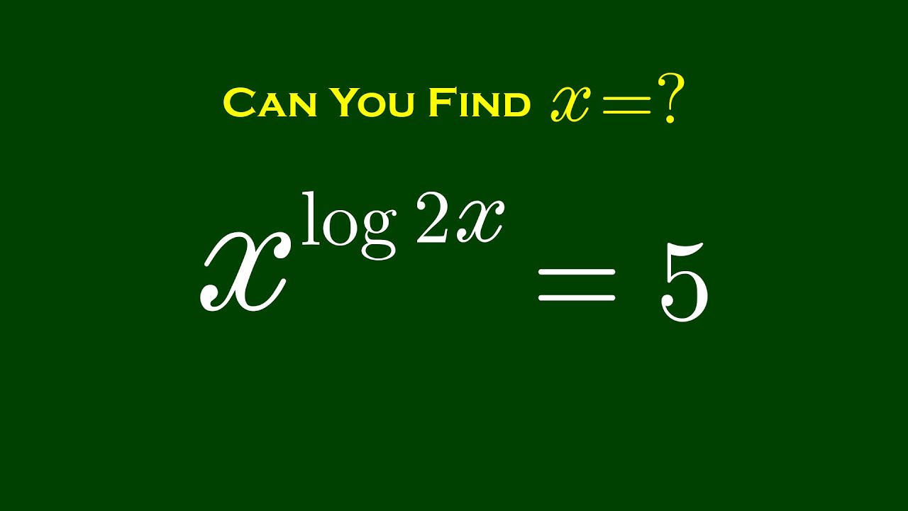 A Nice Algebra Problem | Math Olympiad | Can You Find x=? - YouTube