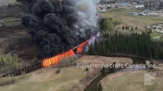 Suspicious fire engulfs CN rail bridge in Alberta
