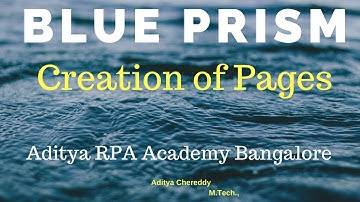 BluePrism Process Studio Creation of Pages BTM Layout