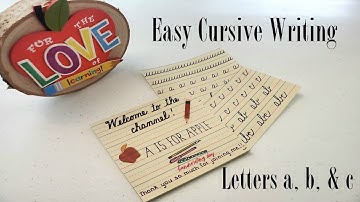 How to Write Cursive Lesson 1 - Lowercase (a, b, & c) Easy for Beginners + Practice Sheets