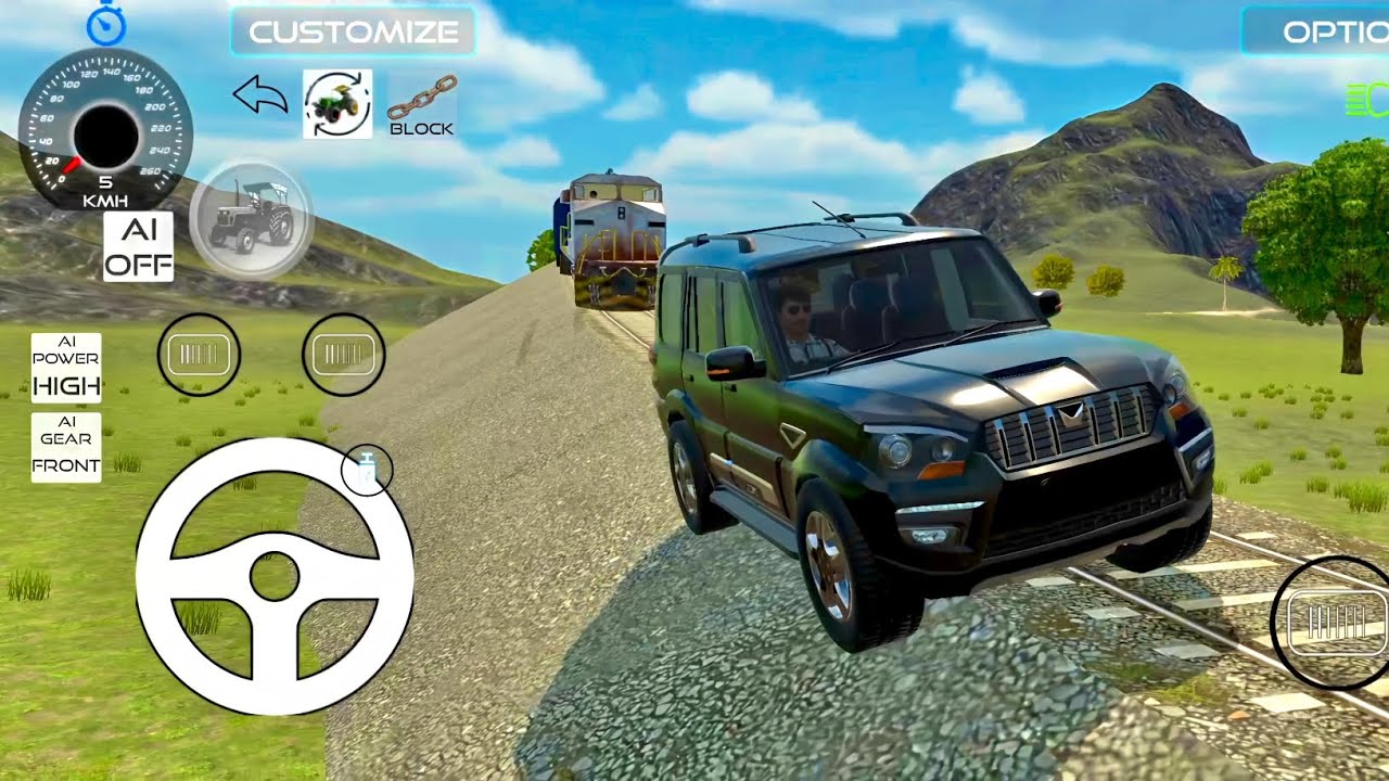 Modified Scorpio vs Indian Train 😱🔥 | Ultimate Railway Challenge | Gadi Wala Game | #2026 #gaming 