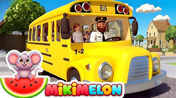 The Wheels on the Bus Go Round and Round | Super Fun Kids Song & Nursery Rhyme@Mikimelontv