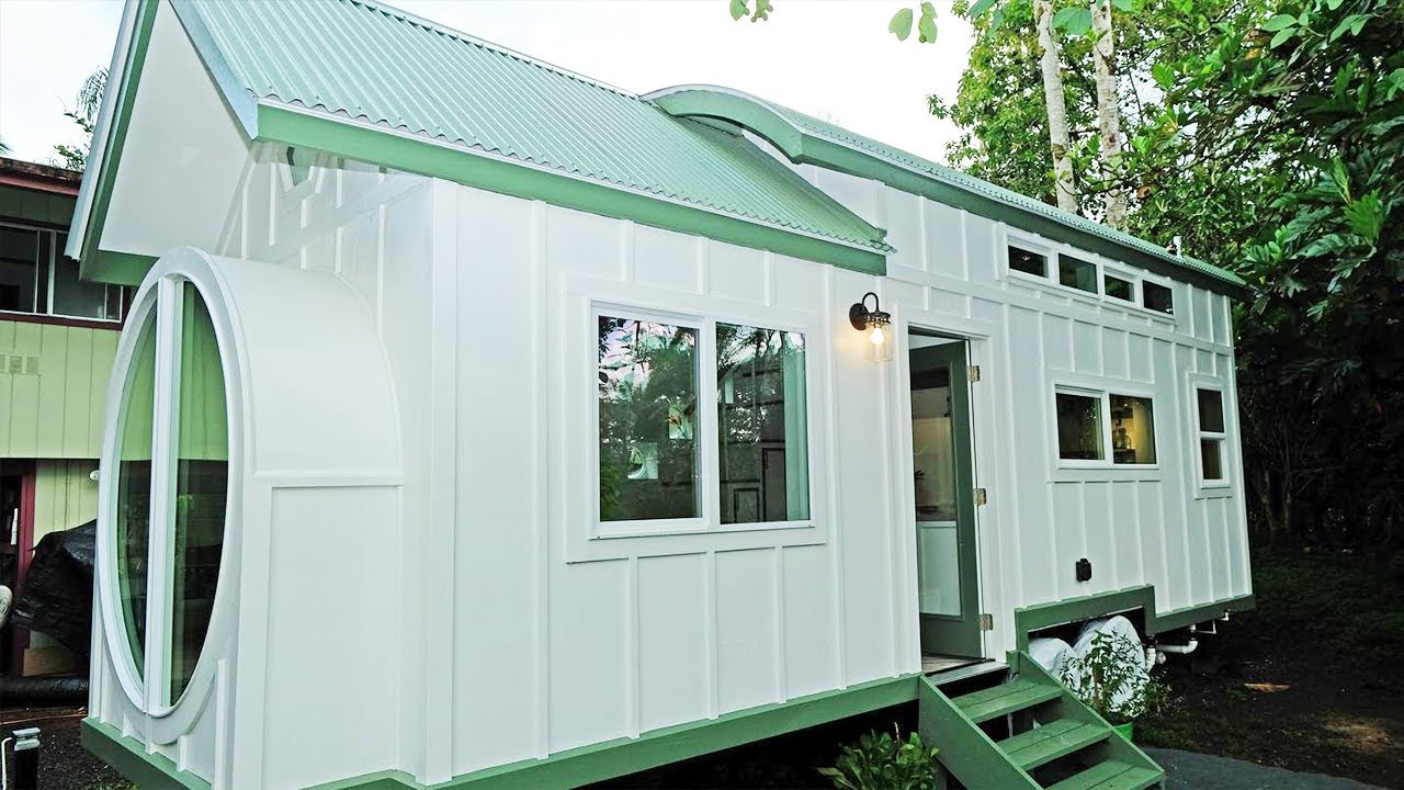 Absolutely Gorgeous Oasis Tiny House with Dome Window by Paradise Tiny Homes