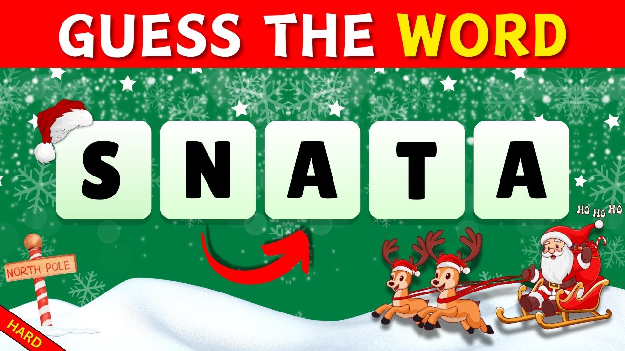 Guess the Christmas Word by Scrambled Letters 🎅🎁 | Christmas Quiz🎄❄️