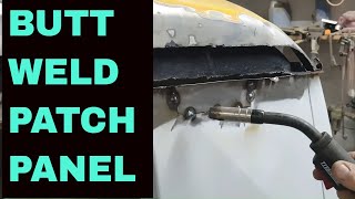 DIY Butt weld a patch panel 20 gauge thin sheet metal