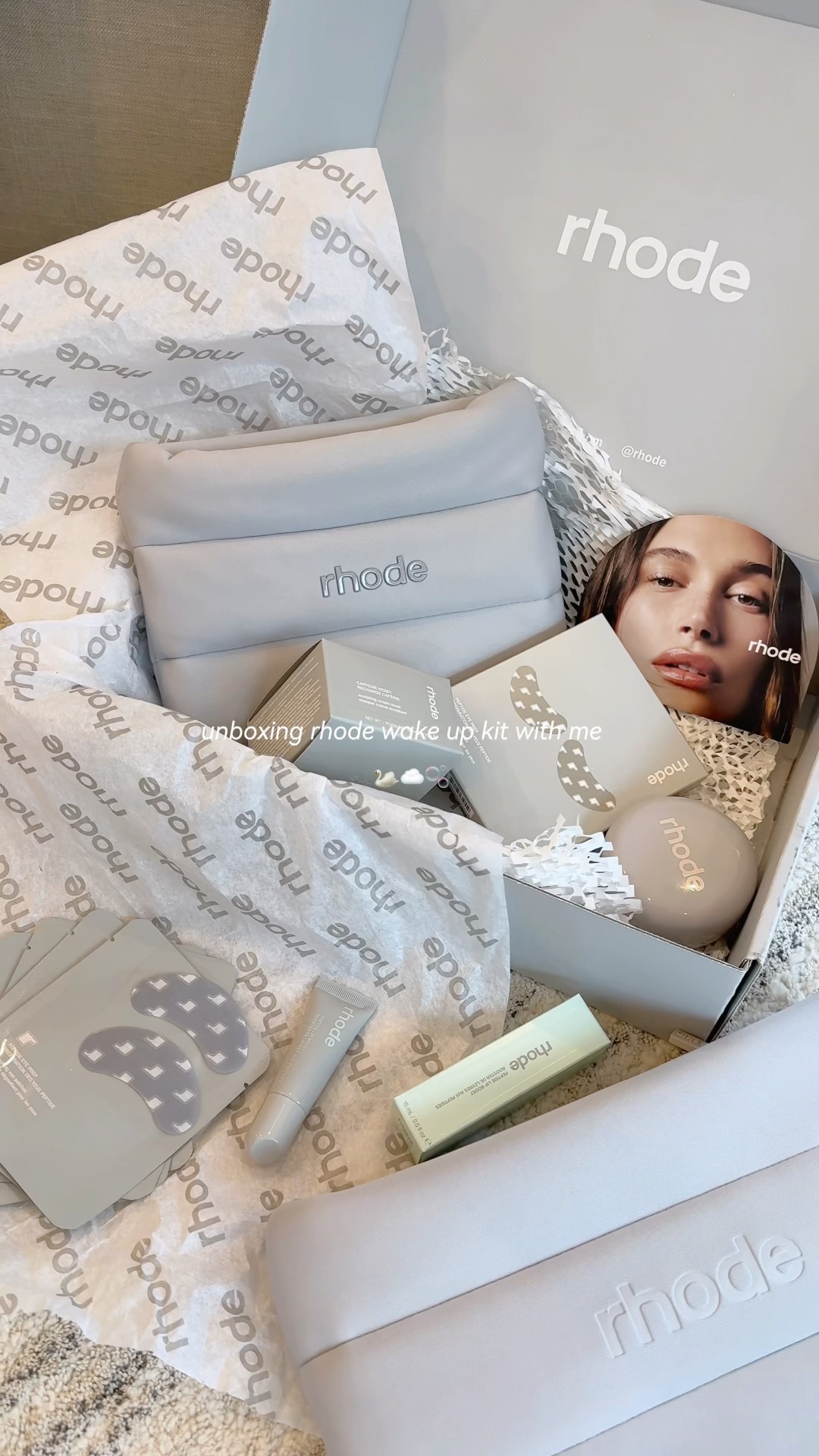 rhode wake up kit unboxing🦢☁️🫧#unboxing #shoppinghaul #asmr