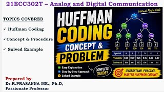 Huffman Coding - Concept, Procedure and Problem