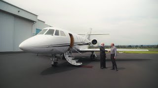 Fred George flies a classic Falcon 20