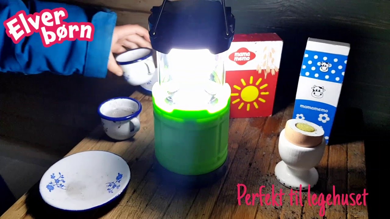 Lampe med godt lys til legehuset. Køb Haba Camping lanternen her