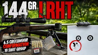 144gr LRHT 6 5 Creedmoor Confirmation 10 shot group