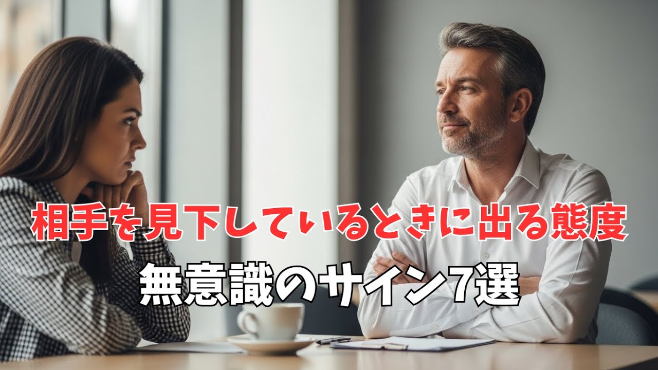 【行動心理学】相手を見下しているときに出る態度｜無意識のサイン7選