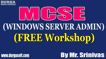 MCSE (FREE Workshop) tutorials || by Mr. Srinivas on 20-12-2020 @10AM