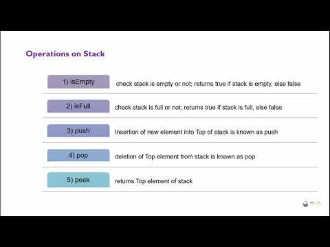 stack data structure | array implementation of stack