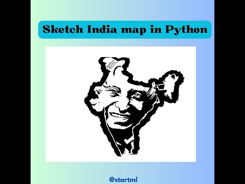 Draw India map using python Code | #independenceday #india #indiamapdrawing #trending #jaihind