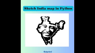 Draw India map using python Code | #independenceday #india #indiamapdrawing #trending #jaihind