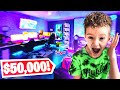 7 year olds new game room tour 50000