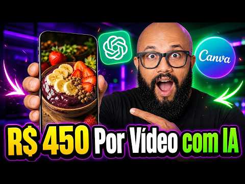 Crie VÍDEOS com IA em MINUTOS e Venda por R$450 (ChatGPT + Canva)