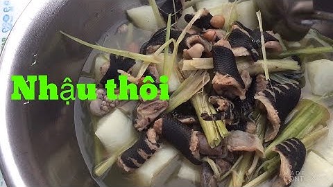 Rắn trun hầm xã đậu phộng củ cải trắng,lươn kho xã ớt nghệ cực ngon