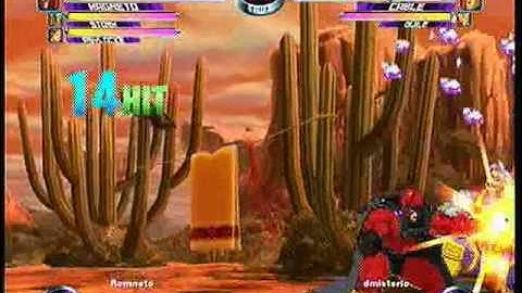 MvC2 Online (360): Brett (MSP) vs Dmisterio (Psy/Cab/Gui) 2 .:4.28.10:.